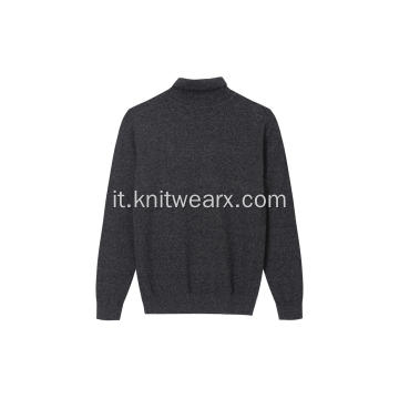 Pullover dolcevita lavorato a maglia basic da uomo